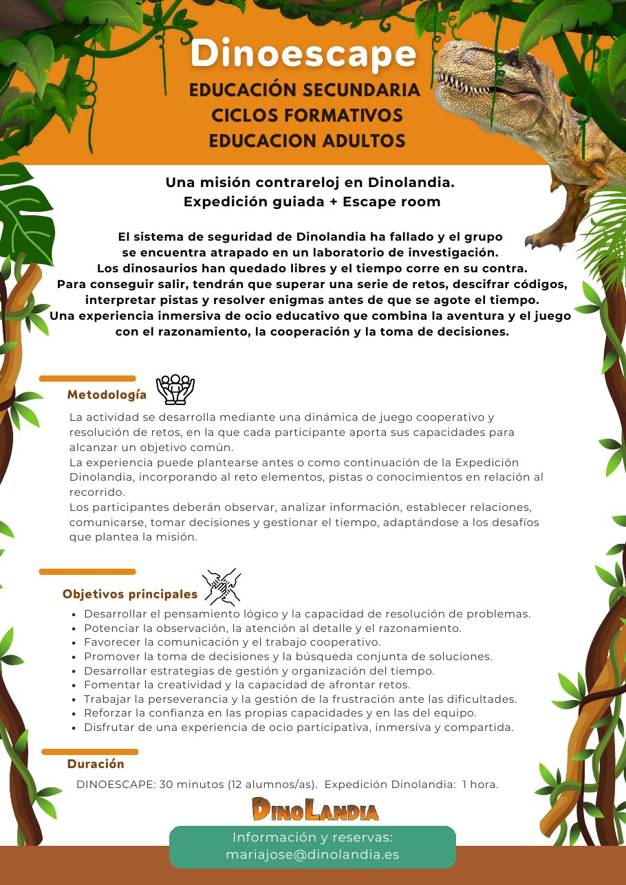 Experiencias educativas Dinolandia — página 8 de 9